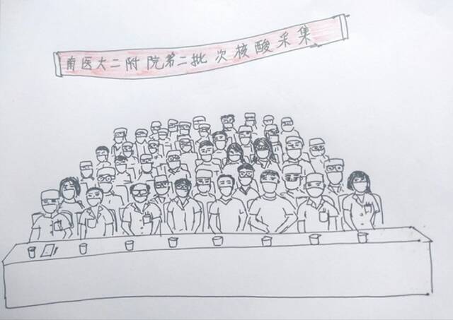 南京医生用漫画记录抗疫经历：忙了一天累得满头是汗面色苍白
