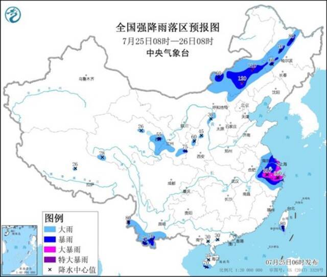 暴雨橙色预警！全国15省区市有大到暴雨 浙江局地有特大暴雨