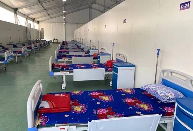 △中国在缅甸曼德勒援建的方舱医院