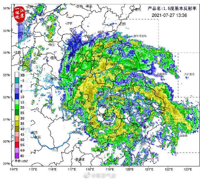 图片来自@南京气象