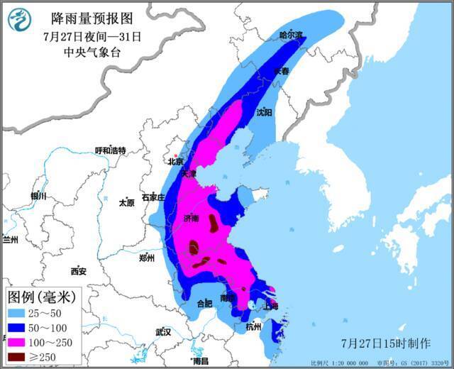 中央气象台：台风“烟花”顽强北上，苏皖鲁津冀接手强降雨