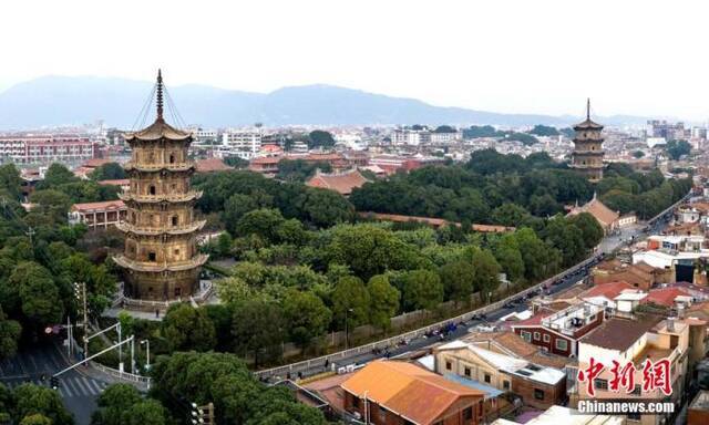 资料图：图为开元寺，它是宋元时期泉州规模最大、官方地位最突出的佛教寺院，反映了当地的多元文化。王东明摄