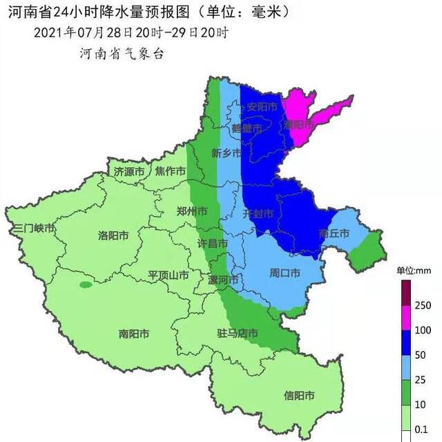 受台风“烟花”影响 28日夜间到29日河南省北部东部仍有强降雨