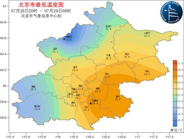 北京暴雨蓝色和雷电蓝色预警中，傍晚至夜间降雨明显
