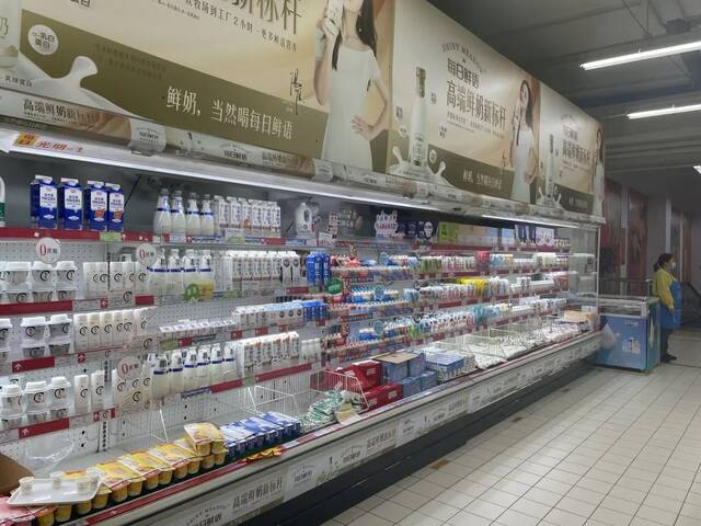 何慧丽生前工作的超市柜台。新京报记者彭冲摄
