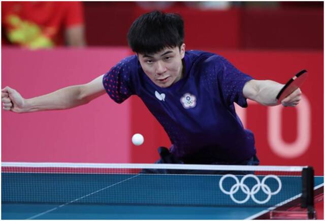 中国台北乒乓球运动员林昀儒。图自台湾中时新闻网