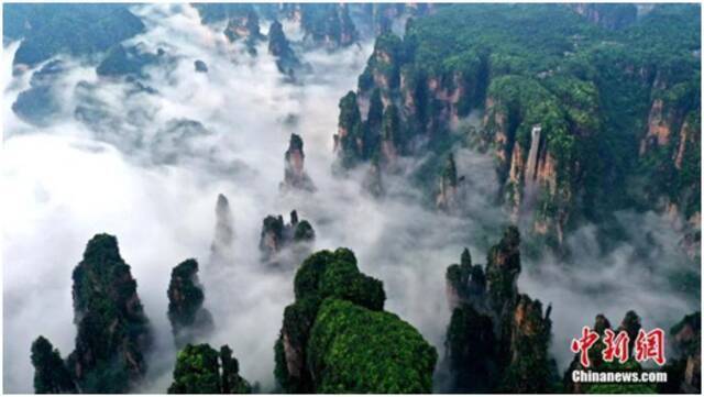 资料图：旅游胜地湖南张家界武陵源风景区。吴勇兵摄