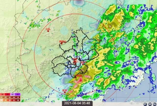 北京今明两天西部北部有雷阵雨，局地伴短时大风或冰雹