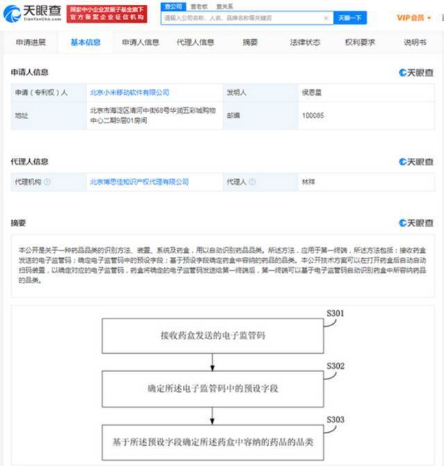 小米自动识别药品品类专利获授权