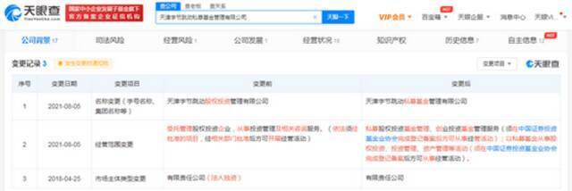 字节跳动股权投资公司更名为私募基金