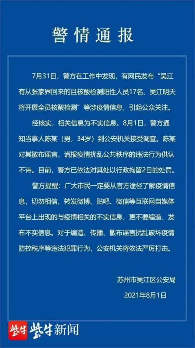 他们谎报疫情！江苏又有这些人被依法处理！