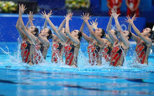 再添一枚奖牌！中国队夺得花样游泳集体自由自选银牌