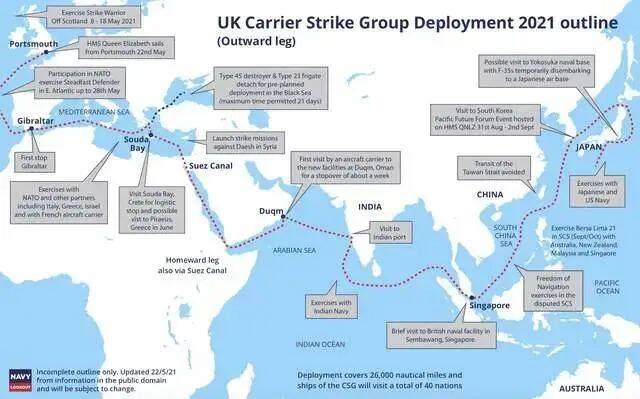 英国航母突然改变行程，它又怎么了