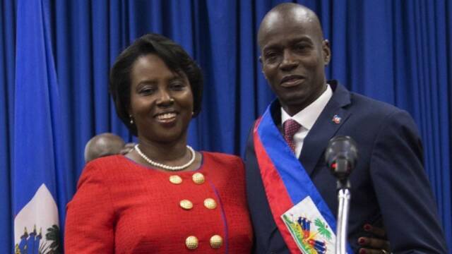 海地总统莫伊兹和其夫人玛蒂娜·莫伊兹