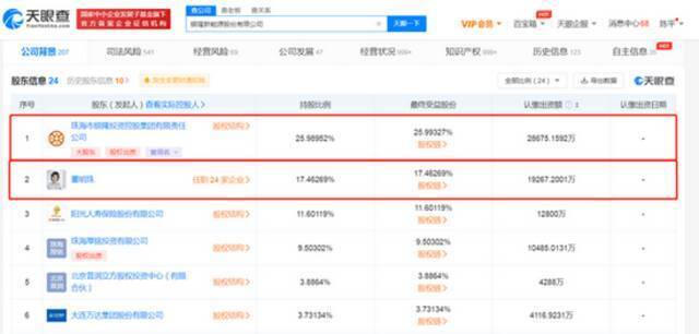 银隆新能源被执行总金额超2亿 董明珠万达集团为其股东