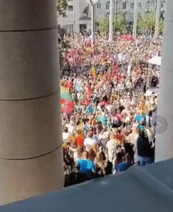 立陶宛首都爆发大规模示威:数千人围堵议会 竖绞刑架要政府下台