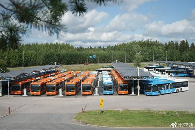 比亚迪：再次向北欧最大公共交通运营商Nobina集团交付76台纯电动大巴