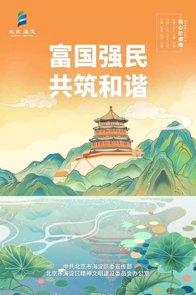 海淀区精神文明公益宣传海报上线啦！