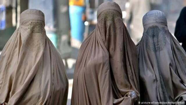 （图说：阿富汗女性穿着的罩袍。图/picture-alliance/dpa）