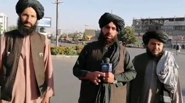 塔利班发言人通过社交媒体发布视频 表示喀布尔目前形势稳定