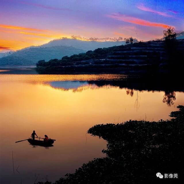 ▲仙村水库夕照@大朗宣供图