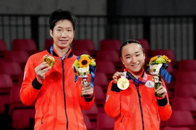 东京奥运会上，水谷隼和伊藤美诚获得混双金牌。