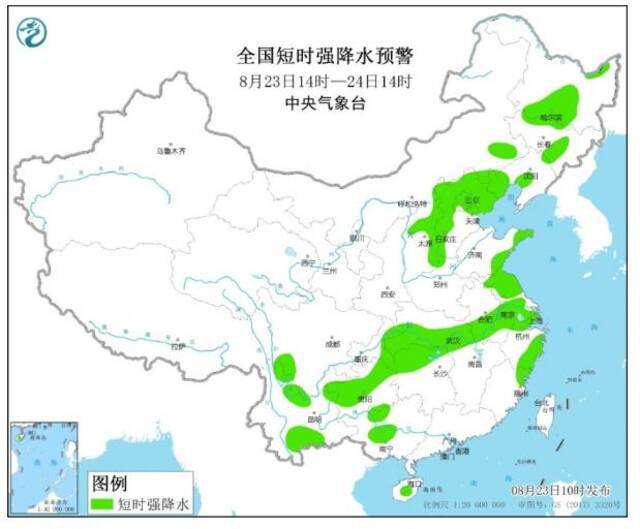 强对流蓝色预警！北京等13省市部分地区有8至10级雷暴大风