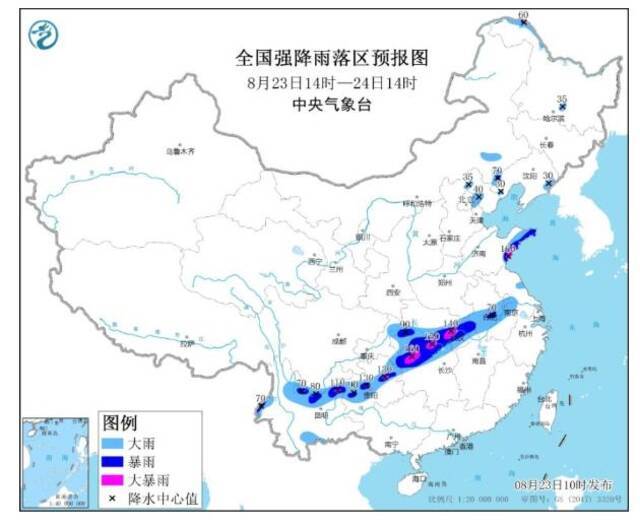 暴雨黄色预警继续！山东江苏等部分地区有大到暴雨 局地大暴雨