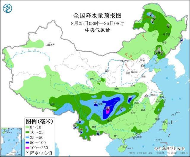 四川盆地等地雨势强劲 东北秋意显南方炎热持续