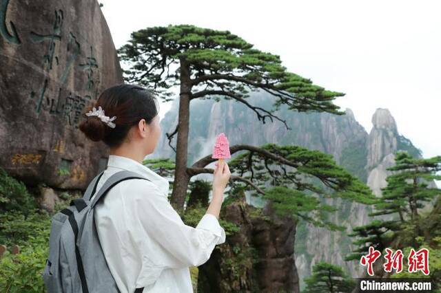 黄山风景区推出的迎客松雪糕。张涛摄