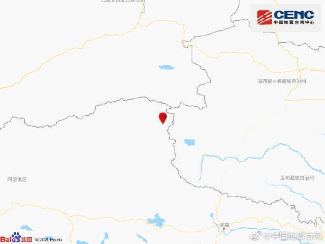 西藏那曲市安多县发生4.3级地震 震源深度10千米
