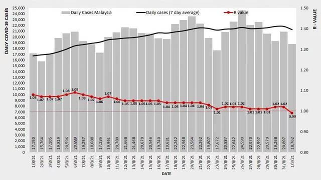 马来西亚新冠病毒基本传染数降至1.0以下