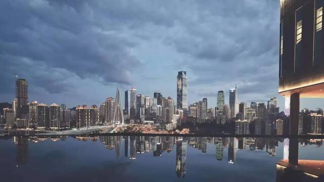 高楼、大桥、立交、夜景……构成了重庆城市新面貌。陈启宁摄