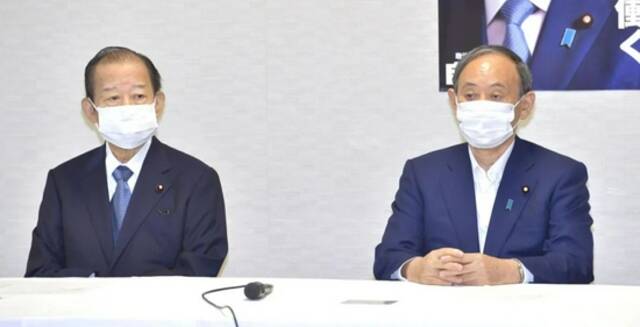 当地时间9月3日，日本东京，日本首相菅义伟参加自民党会议，表示将不参加在本月举行的自民党总裁选举。/IC photo