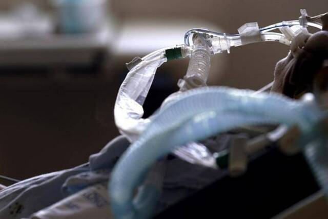 （图说：8月17日，美国路易斯安那州医院内一名接受呼吸支持的新冠肺炎患者。图/AP）