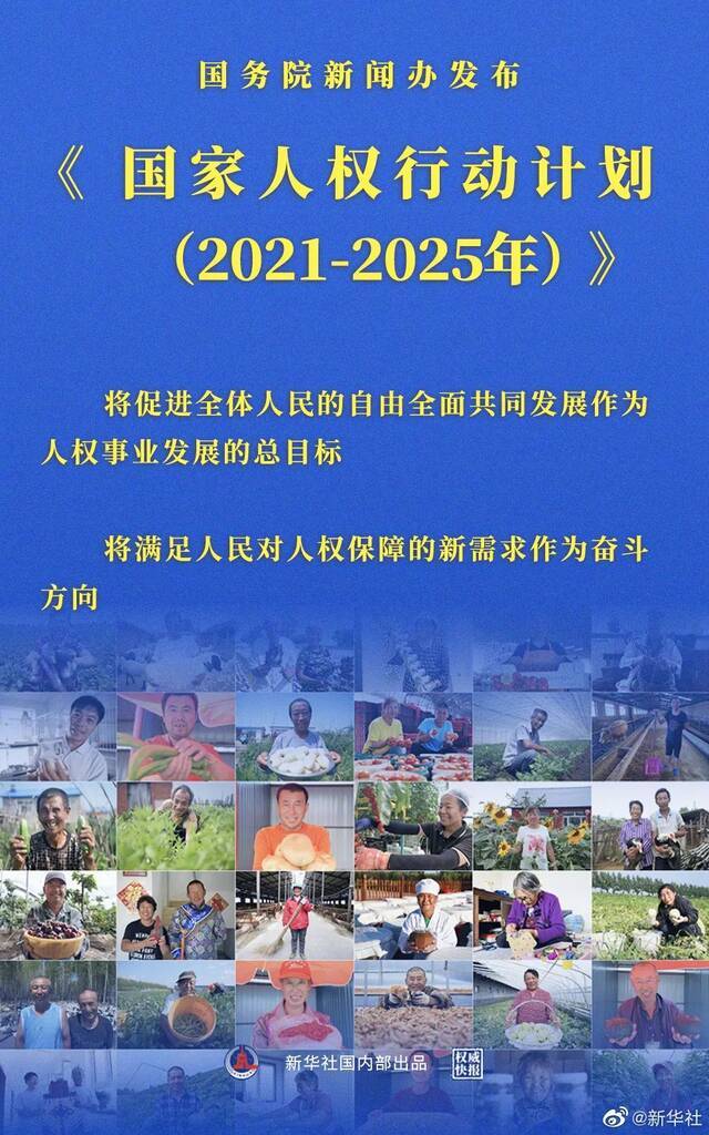 《国家人权行动计划（2021-2025年）》发布