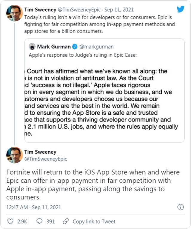 外媒评Epic诉App Store案：苹果让利才是对大家最好的结果