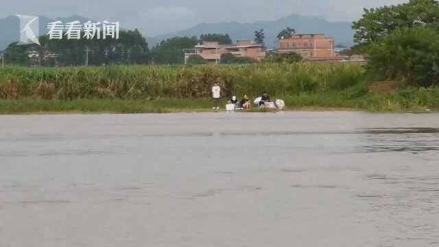 视频｜6人网红露营地烧烤被洪水围困 消防紧急营救