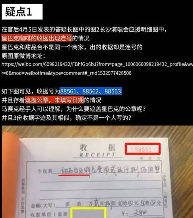 某粉丝曾发布微博质疑官方后援会的账目存在问题。来源微博截图