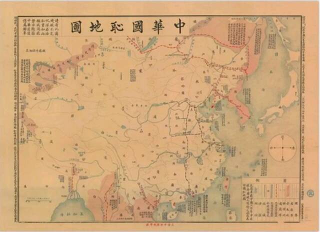 1916年最早版本的《中华国耻地图》