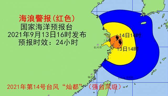 海浪红色警报：上海、浙江北部近岸海域将出现4到6米的巨浪到狂浪