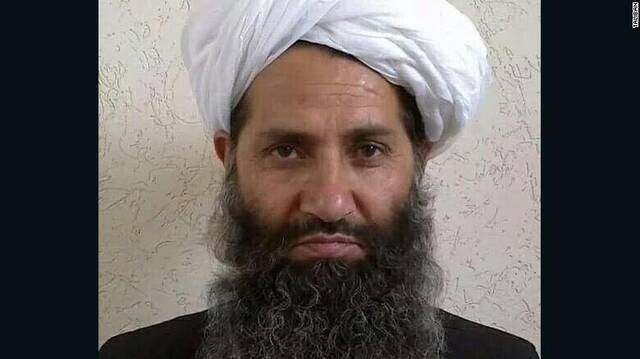 ▲多年未曾露面的塔利班最高领导人阿洪扎达。图据网络
