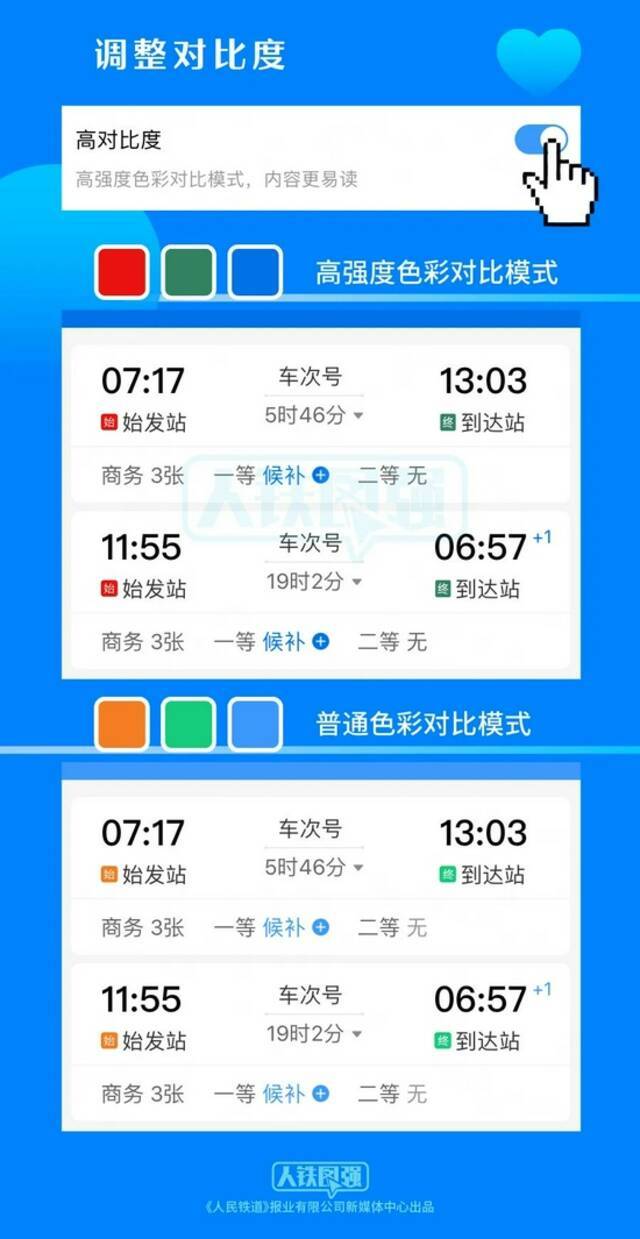 12306 App改版了：新增爱心版模式 普通版也能放大字体