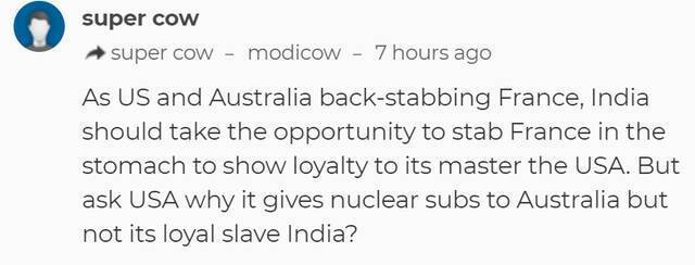 美法交恶之后 法国外长与印外长通话 印度网友：我们不会买潜艇的……