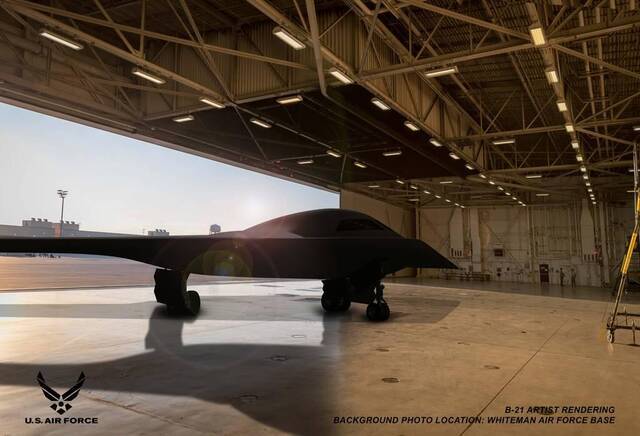 美国空军公布的B-21轰炸机效果图