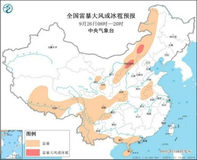 四川陕西雨水连绵不绝 内蒙古中部局地有风雹