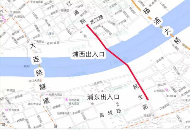 上海江浦路隧道将于本周四晚22时试通车，配套交通组织方案公布