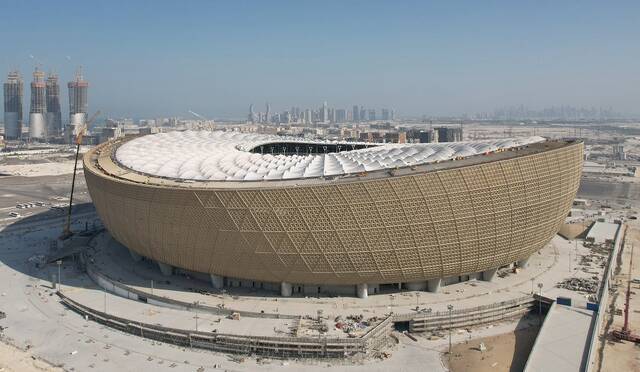 中企承建的2022年卡塔尔世界杯主体育场完工