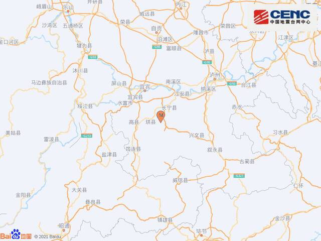 四川宜宾市长宁县发生3.2级地震，震源深度8千米