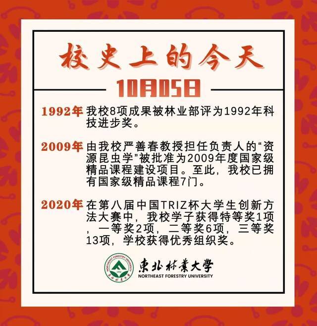 校史上的今天  10月5日